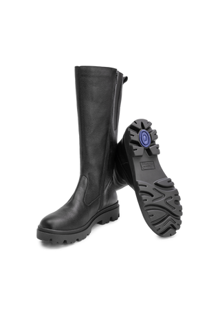 modischer Stiefel Hirschleder schwarz