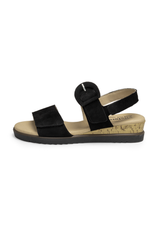 zarte Sandalette echt Leder schwarz