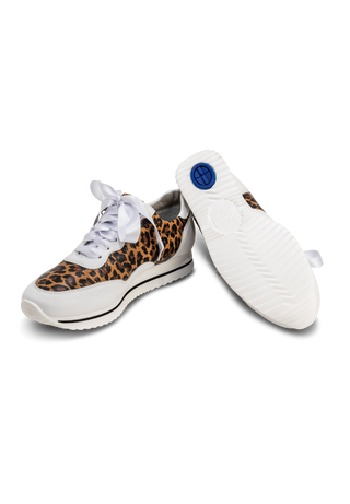 leoprint Sneaker Hirschleder leopard/weiß