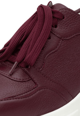 softer Sneaker Hirschleder aubergine