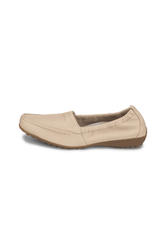 anschmiegsamer Mokassin Hirschleder beige