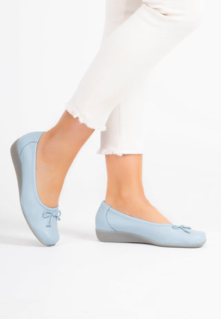 softer Ballerina Hirschleder mosaikblau