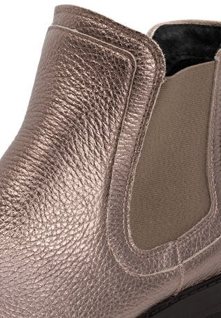 vielseitige Stiefelette Hirschleder bronze