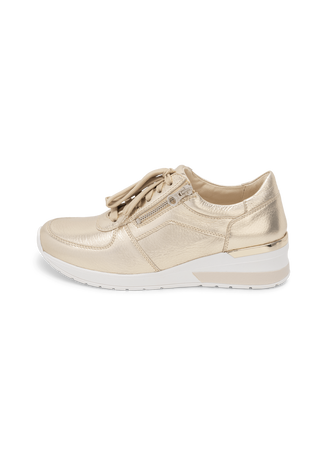 charmanter Sneaker Hirschleder gold