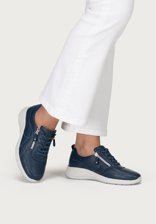 ausgezeichneter Sneaker Hirschleder marine