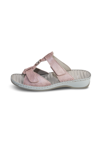 entspannende Pantolette Softnappa rose