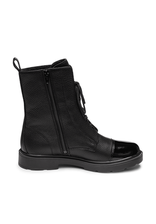 ansehnliche Stiefelette Hirschleder schwarz