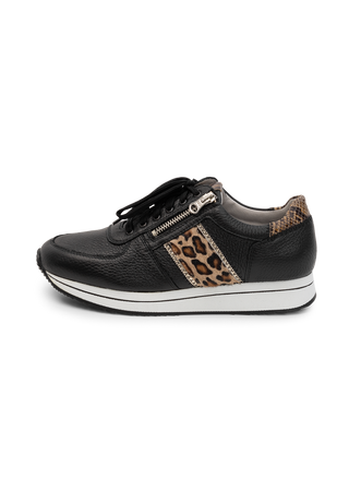 trendsicherer Sneaker Hirschleder leopard