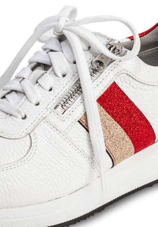 luxuriöser Sneaker Hirschleder weiß