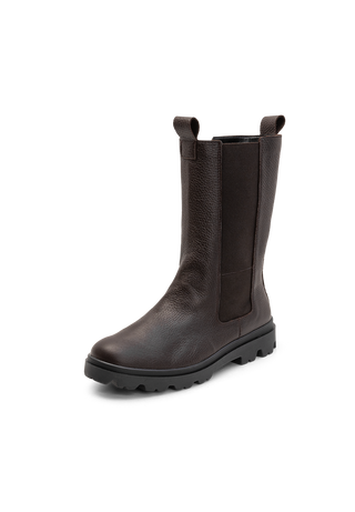 legerer Stiefel Hirschleder dunkelbraun