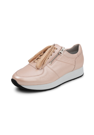 schimmernder Sneaker Hirschleder rose/metallic