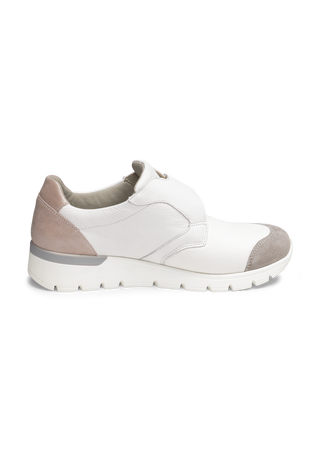 sensationeller Sneaker Leder/Stretch weiß