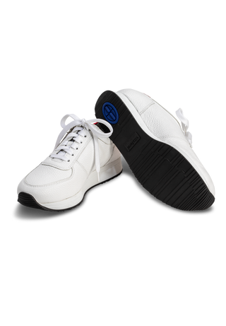 luxuriöser Sneaker Hirschleder weiß