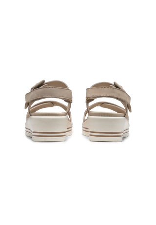luftige Sandale Softnubuk beige