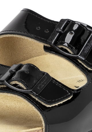 praktische Pantolette Softlack schwarz