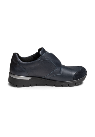 sensationeller Sneaker Leder/Stretch marine