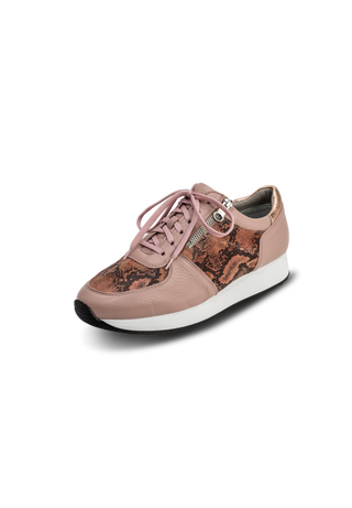 reptil Sneaker Hirschleder rosa/snake