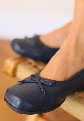 softer Ballerina Hirschleder marine