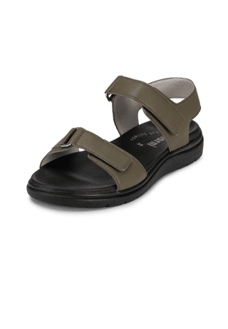 naturverbundene Sandale Hirschleder khaki