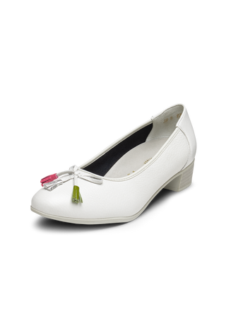 verspielter Pumps Hirschleder offwhite