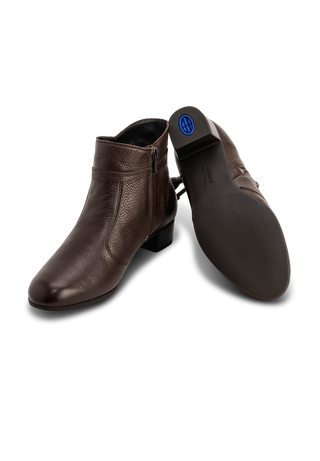 charmante Stiefelette Hirschleder braun