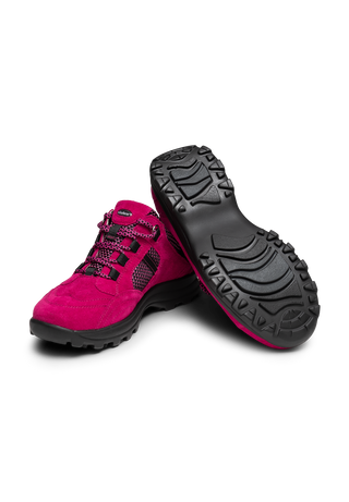 energievoller Trekking Veloursleder fuchsia