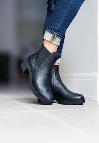 stylesichere Stiefelette Hirschleder schwarz