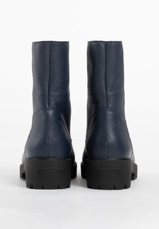 perfekte Stiefelette Hirschleder marine