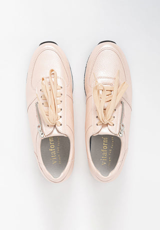 schimmernder Sneaker Hirschleder rose/metallic