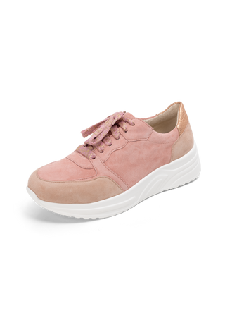 aufregender Sneaker Samtziege rosa