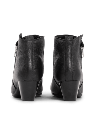 zarte Stiefelette Hirschleder schwarz