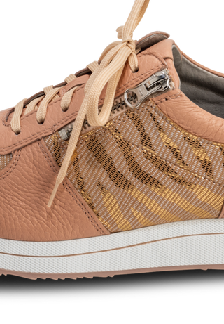 zebra Sneaker Hirschleder melone/zebra