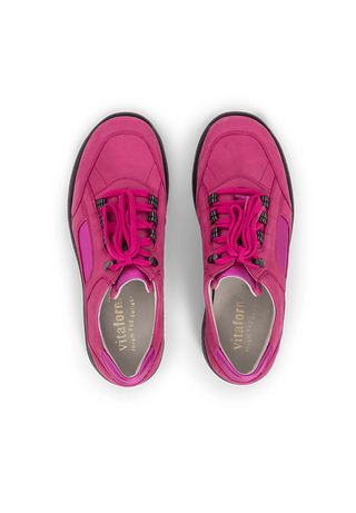 dynamischer Trekkingschnürer Nubukleder pink