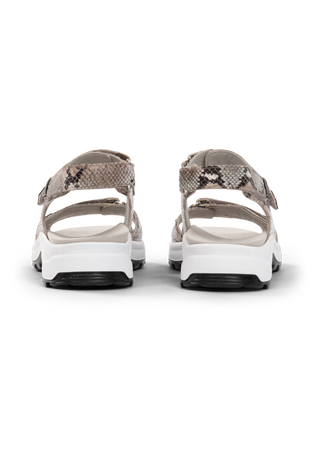 formstarke Sandale Softnappaleder snake/taupe