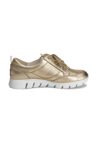 attraktiver Sneaker Hirschleder gold