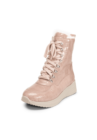 Kroko Stiefelette vitaform Stretch rosa