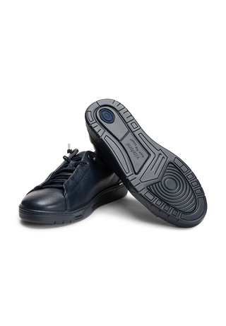 sehenswerter Sneaker Hirschleder marine