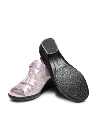 hinreißende Sandalette Veloursleder flieder