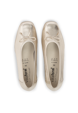 limitierter Ballerina Hirschleder gold
