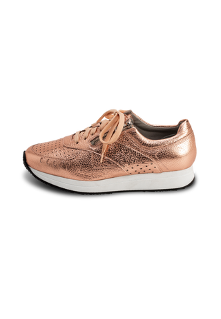 moderner Sneaker Hirschleder rosegold