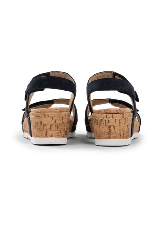 farbenfrohe Sandale Veloursleder marine