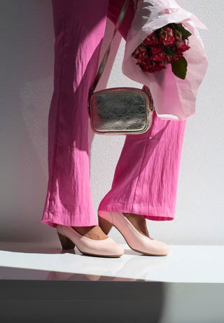 femininer Pumps Hirschleder puder