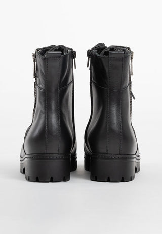 trendiger Bootie Nappaleder schwarz