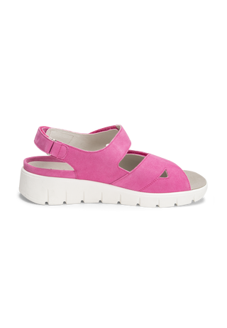 komfortable Sandale Samtziege pink