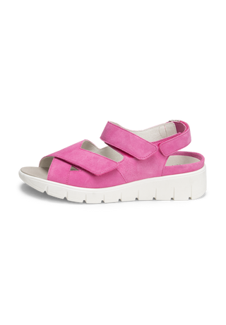 komfortable Sandale Samtziege pink