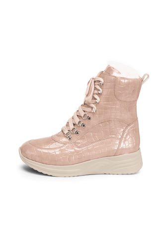 Kroko Stiefelette vitaform Stretch rosa