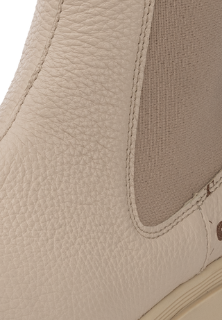 begehrte Stiefelette Hirschleder beige