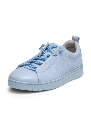sehenswerter Sneaker Hirschleder hellblau