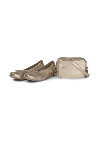praktische Tasche Hirschleder gold