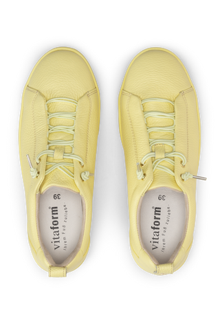 sehenswerter Sneaker Hirschleder hellgelb